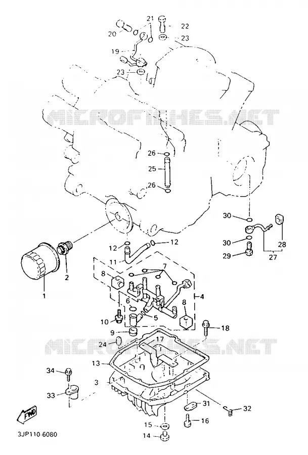 FILTRE A HUILE Yamaha MOTO 1200 1996 VMAX  V-MAX12
