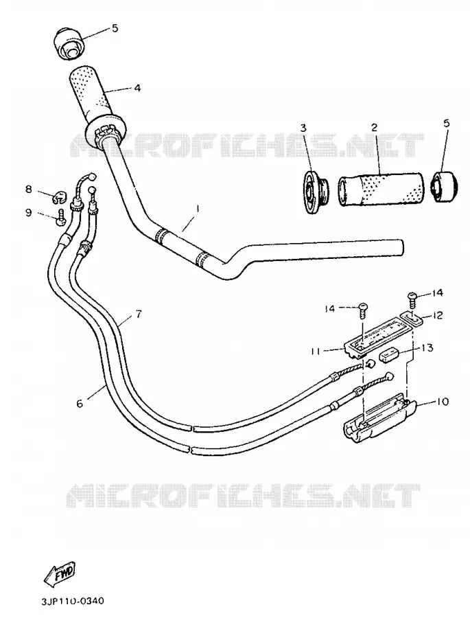 GUIDON ET CABLES Yamaha MOTO 1200 1996 VMAX  V-MAX12