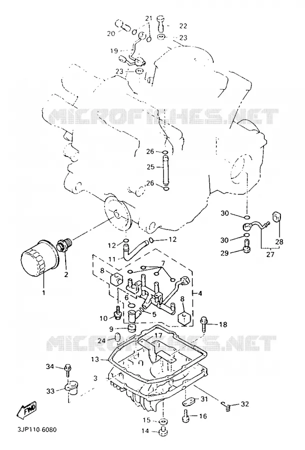FILTRE A HUILE Yamaha MOTO 1200 1997 VMAX  V-MAX12