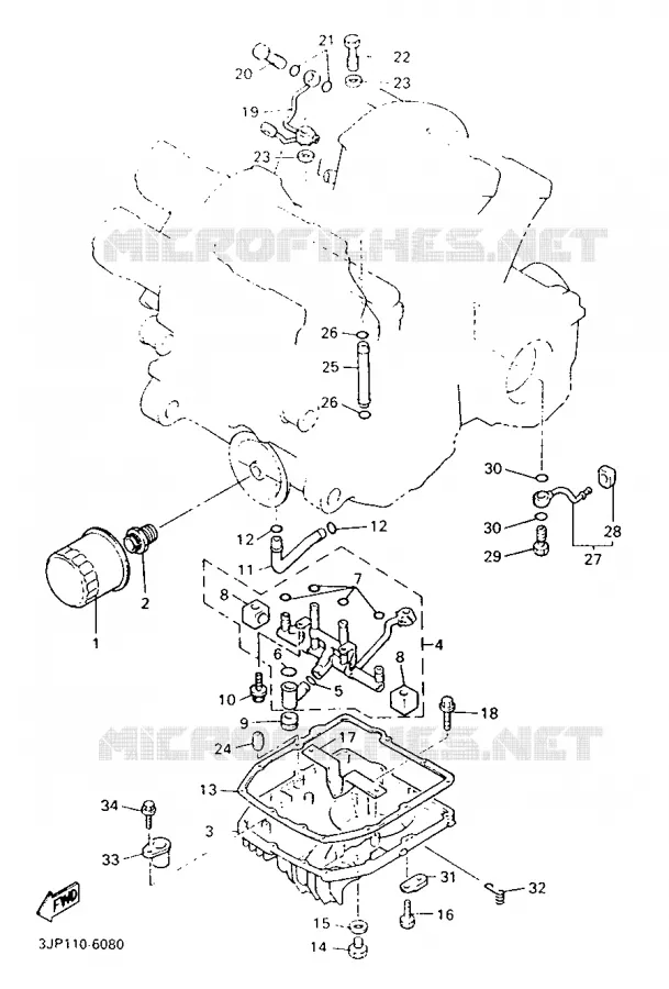 FILTRE A HUILE Yamaha MOTO 1200 1997 VMAX  V-MAX12