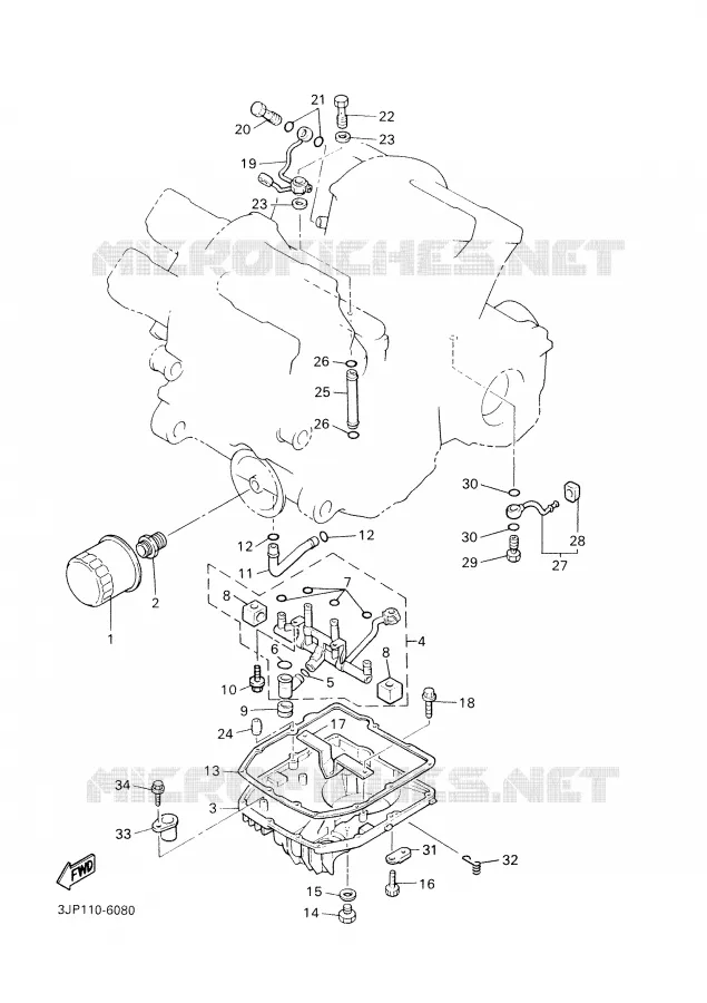 FILTRE A HUILE Yamaha MOTO 1200 2002 VMAX  VMX12