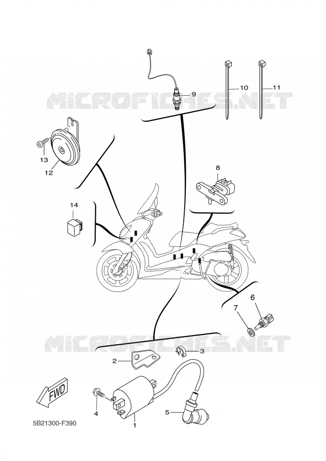 PARTIE ELECTRIQUE 2 Yamaha SCOOTER 250 2007 XCITY  VP250