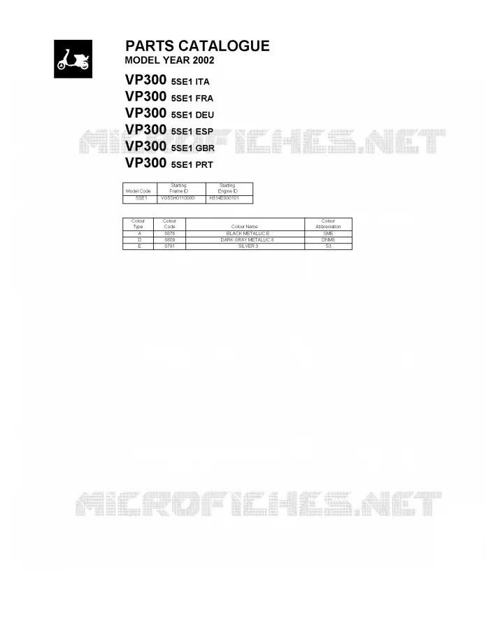 * CATALOG PREFACE * Yamaha SCOOTER 300 2002 VERSITY  VP300