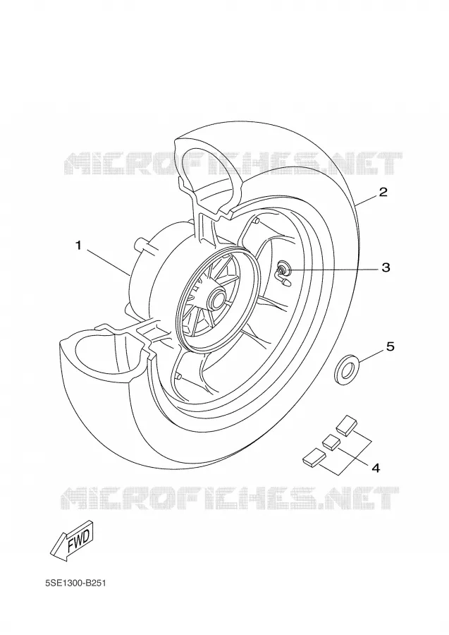 ROUE ARRIERE Yamaha SCOOTER 300 2004 VERSITY  VP300 VERSITY