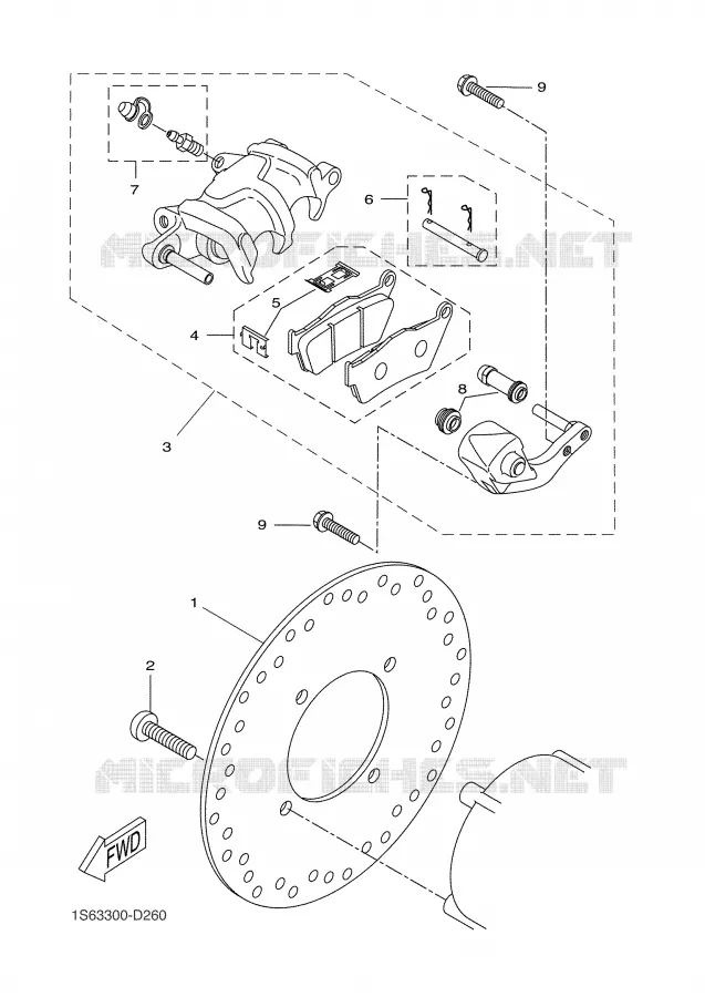 ETRIER DE FREIN ARRIERE Yamaha SCOOTER 300 2004 VERSITY  VP300 VERSITY