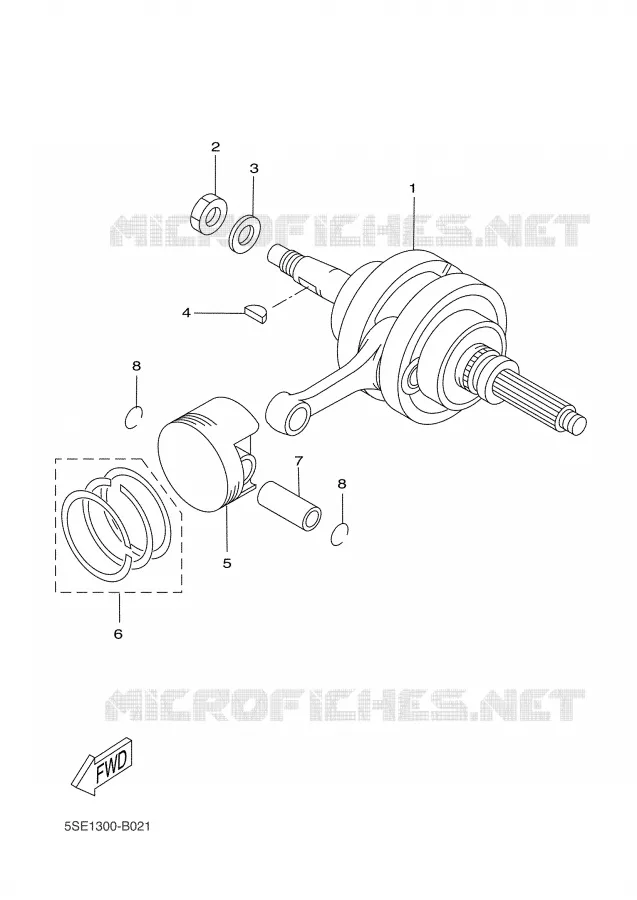 VILEBREQUIN / PISTON Yamaha SCOOTER 300 2006 VERSITY  VP300 VERSITY