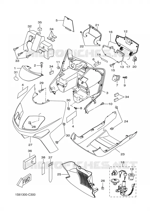 PROTEGE JAMBES Yamaha SCOOTER 300 2006 VERSITY  VP300 VERSITY