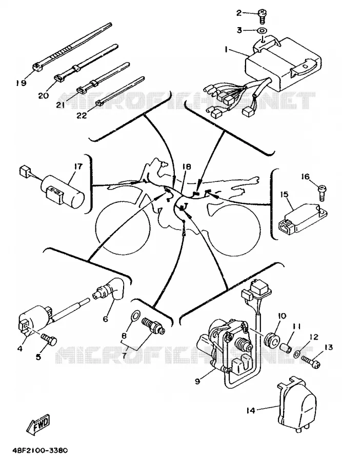 PARTIE ELECTRIQUE 1 Yamaha MOTO 200 1994 WR  WR200