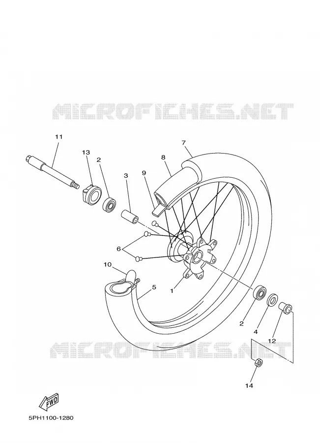 ROUE AVANT Yamaha MOTO 250 2002 WRF  WR250F