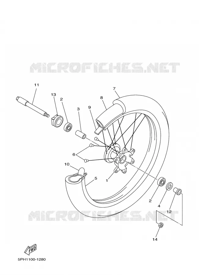 ROUE AVANT Yamaha MOTO 250 2002 WRF  WR250F