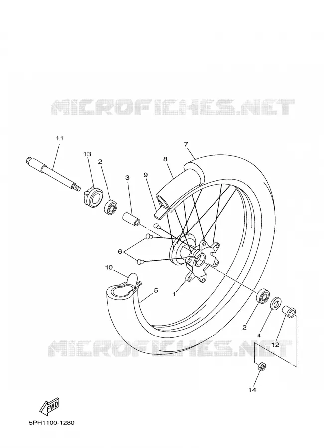 ROUE AVANT Yamaha MOTO 250 2002 WRF  WR250F