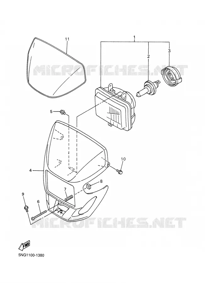 PHARE  Yamaha MOTO 250 2002 WRF  WR250F