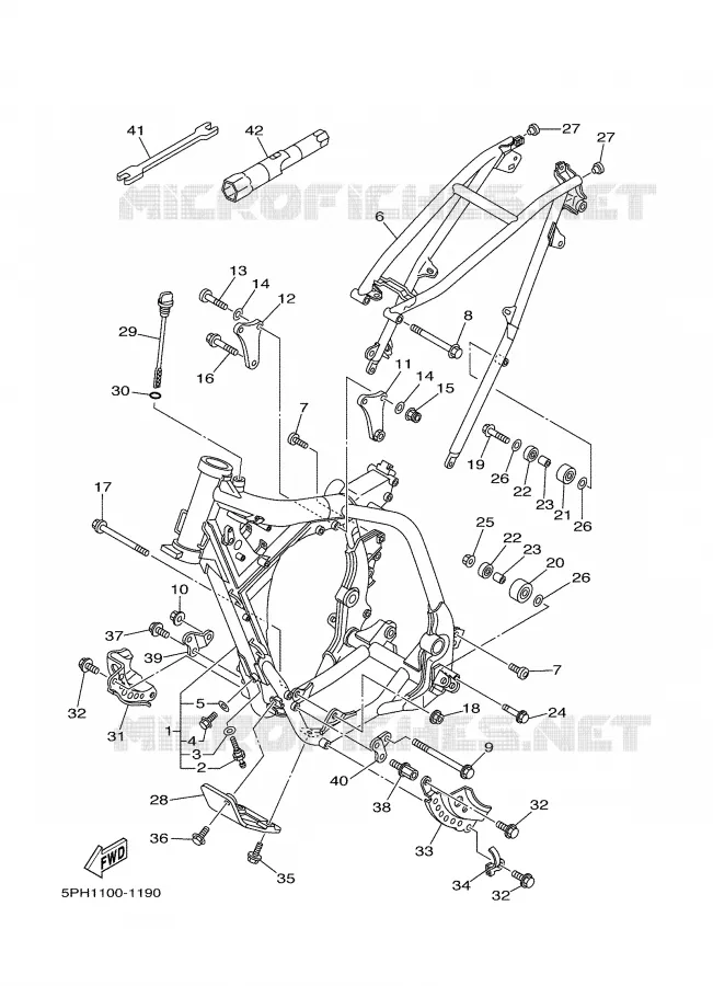 CADRE Yamaha MOTO 250 2002 WRF  WR250F