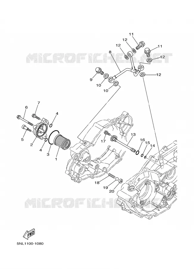 FILTRE A HUILE Yamaha MOTO 250 2003 WRF  WR250F