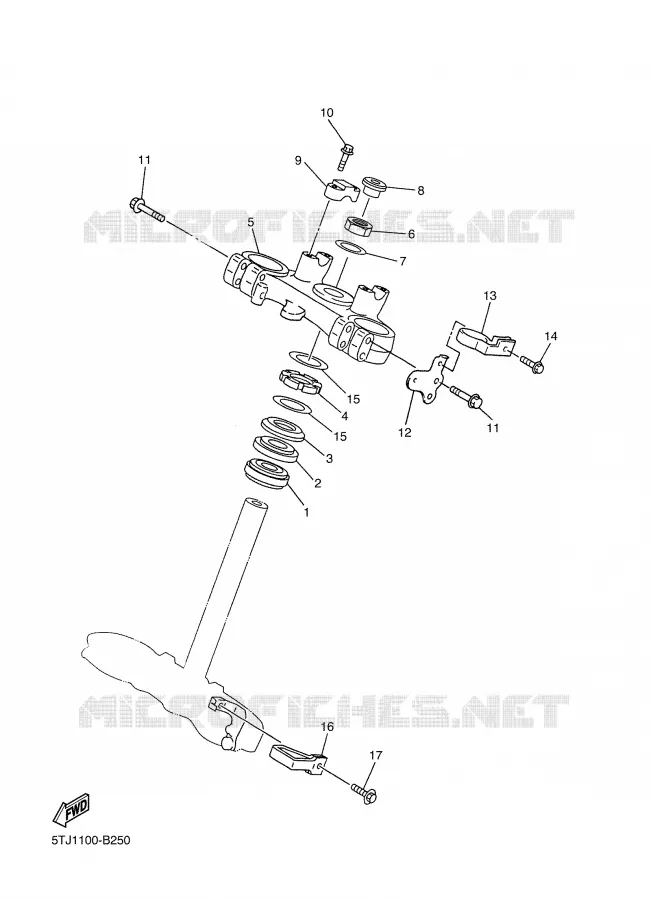 DIRECTION Yamaha MOTO 250 2003 WRF  WR250F