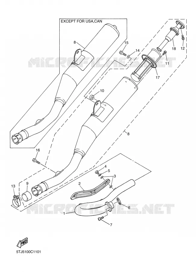 ECHAPPEMENT Yamaha MOTO 250 2004 WRF  WR250F