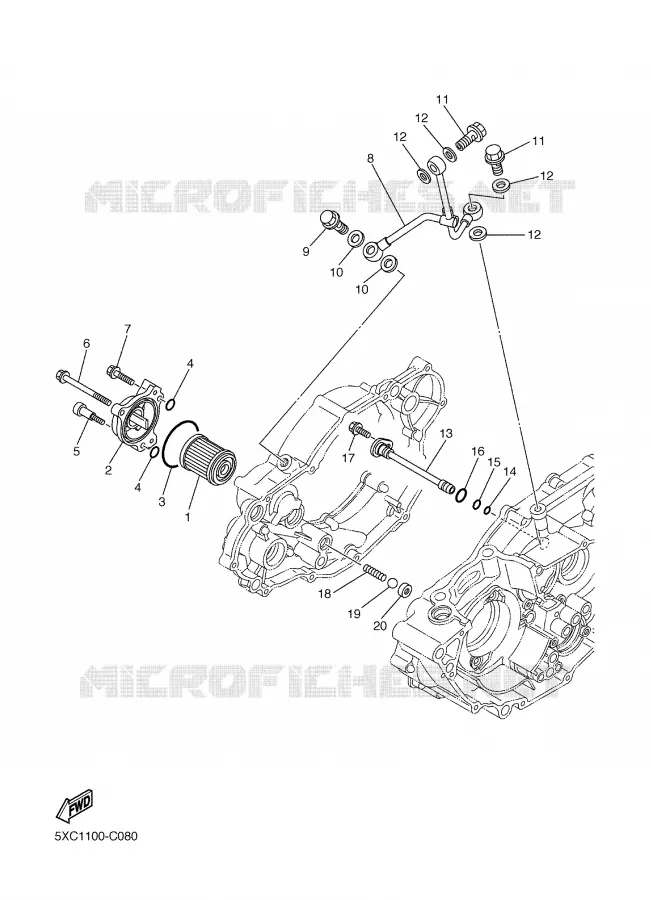 FILTRE A HUILE Yamaha MOTO 250 2006 WRF  WR250F