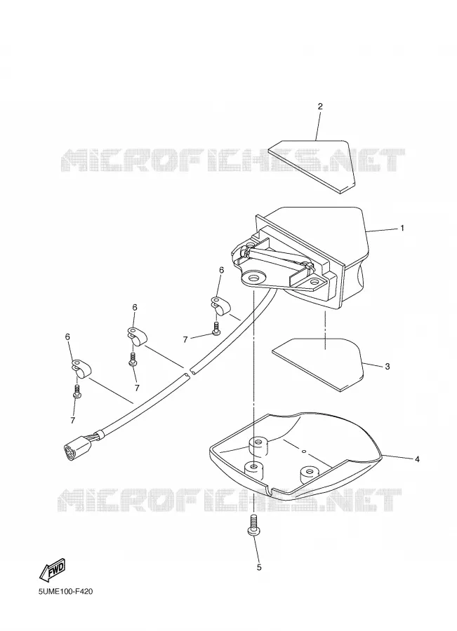 FEU ARRIERE Yamaha MOTO 250 2007 WRF  WR250F