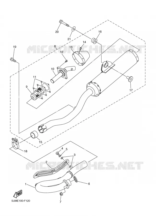 ECHAPPEMENT Yamaha MOTO 250 2008 WRF  WR250F