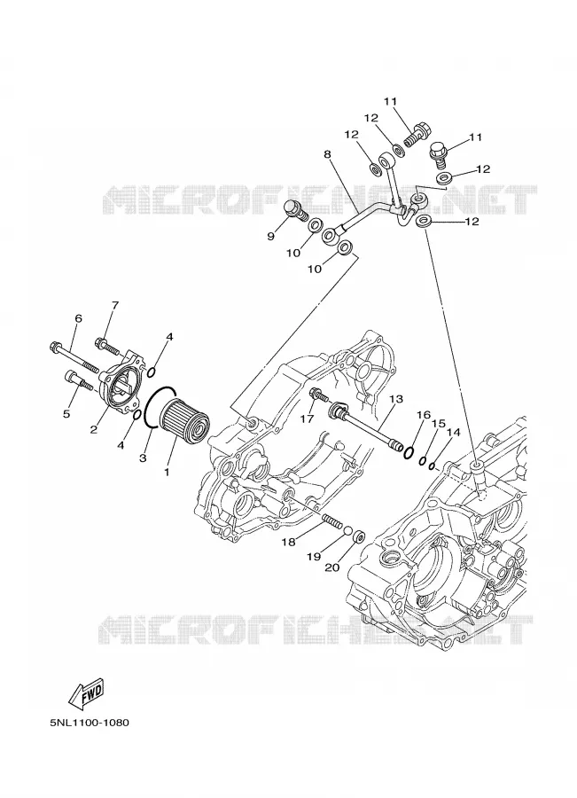 FILTRE A HUILE Yamaha MOTO 250 2003 WRF  WR250FR