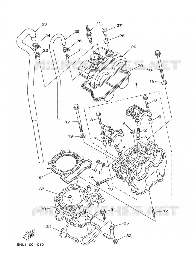 CYLINDRE Yamaha MOTO 250 2004 WRF  WR250FS