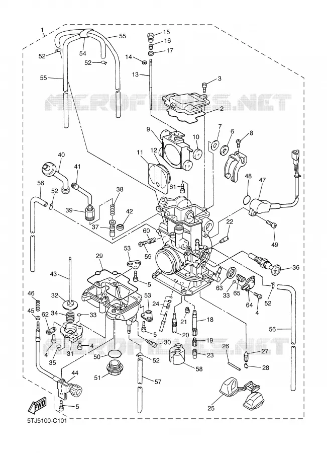 CARBURATEUR Yamaha MOTO 250 2004 WRF  WR250FS