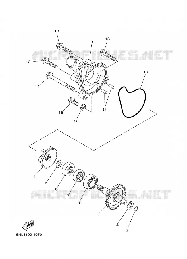 POMPE A EAU / DURITES Yamaha MOTO 250 2004 WRF  WR250FS