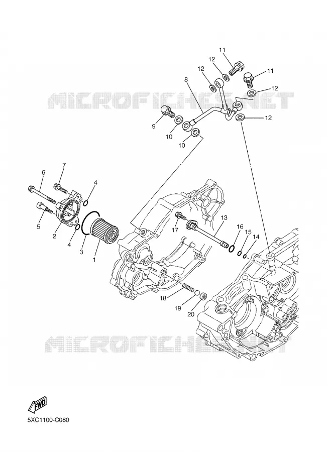 FILTRE A HUILE Yamaha MOTO 250 2006 WRF  WR250FV