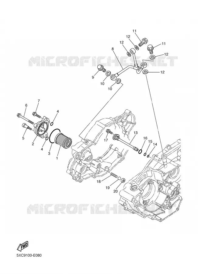 FILTRE A HUILE Yamaha MOTO 250 2007 WRF  WR250FW