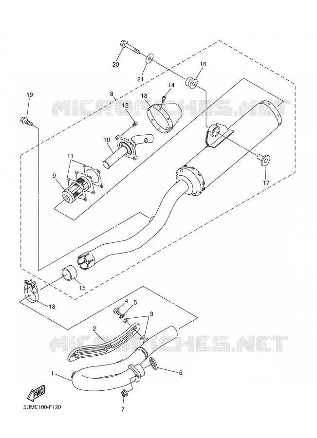 ECHAPPEMENT Yamaha MOTO 250 2007 WRF  WR250FW