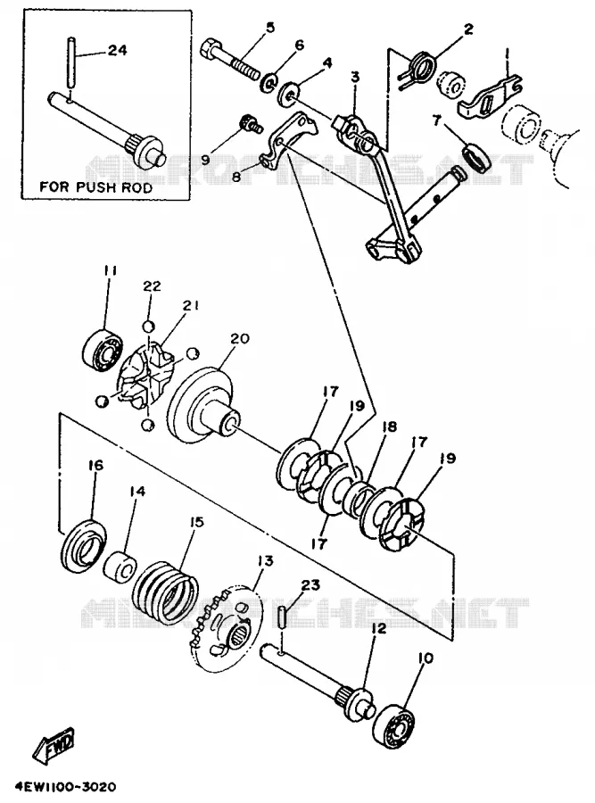 VALVE D'ECHAPPEMENT Yamaha MOTO 250 1994 WRZ  WR250Z