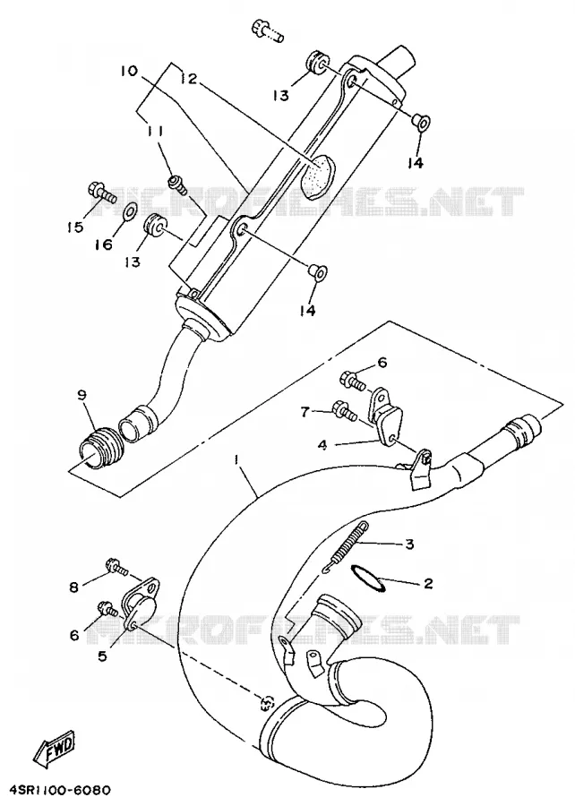 ECHAPPEMENT Yamaha MOTO 250 1997 WRZ  WR250Z