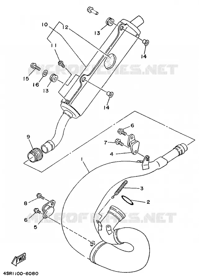 ECHAPPEMENT Yamaha MOTO 250 1998 WRZ  WR250Z