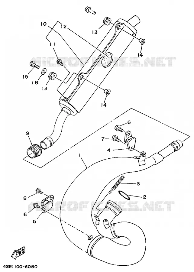 ECHAPPEMENT Yamaha MOTO 250 1998 WRZ  WR250Z