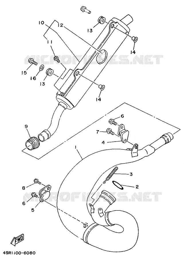 ECHAPPEMENT Yamaha MOTO 250 1998 WRZ  WR250Z