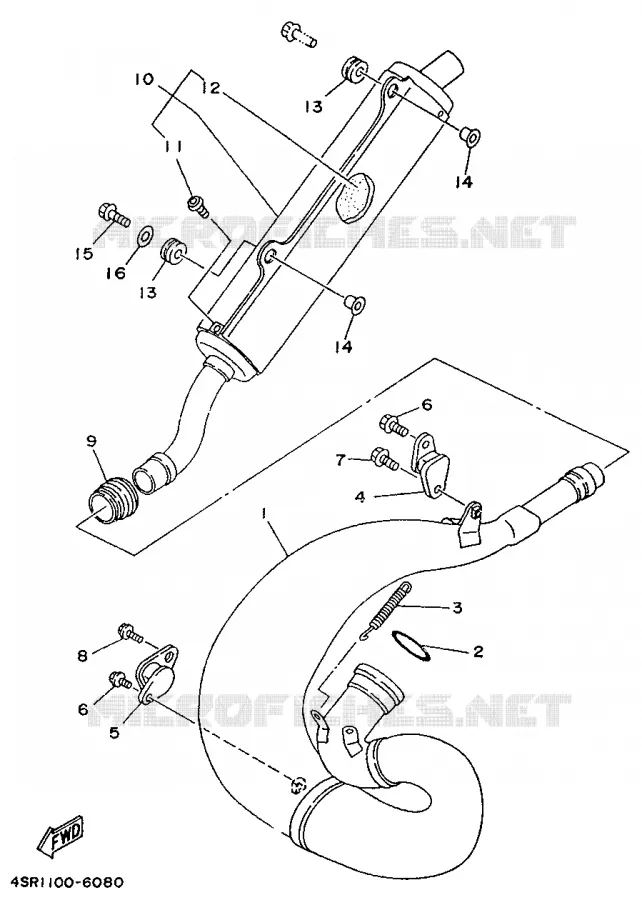 ECHAPPEMENT Yamaha MOTO 250 1998 WRZ  WR250Z