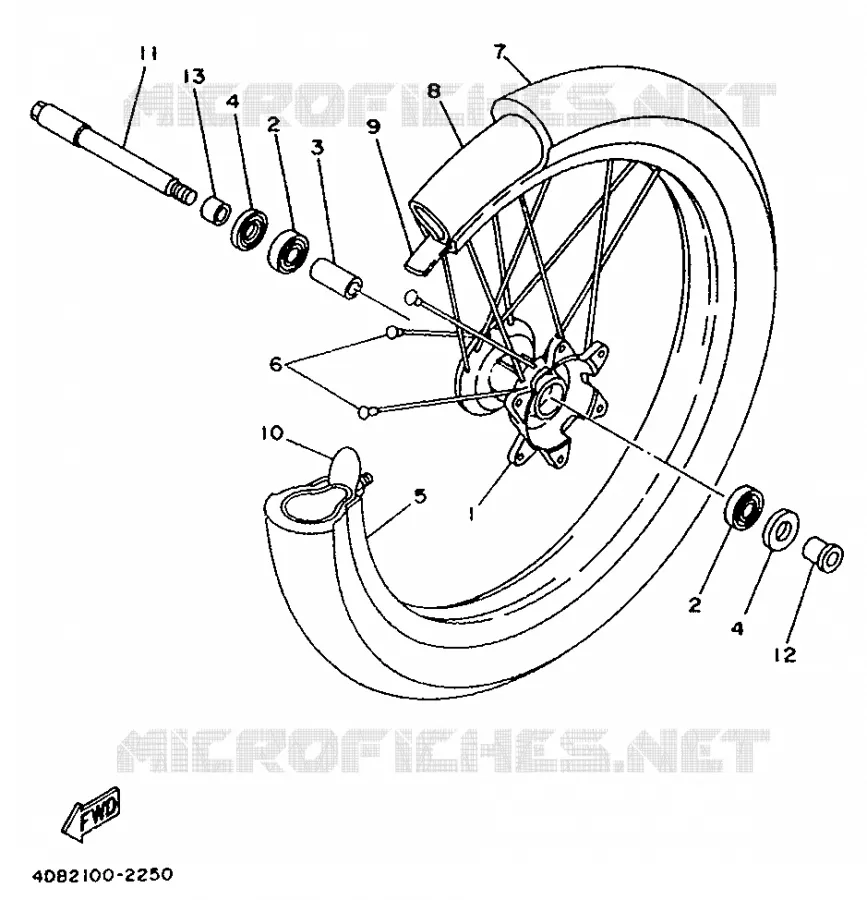 ROUE AVANT Yamaha MOTO 250 1992 WRZ  WR250ZD/WR250Z