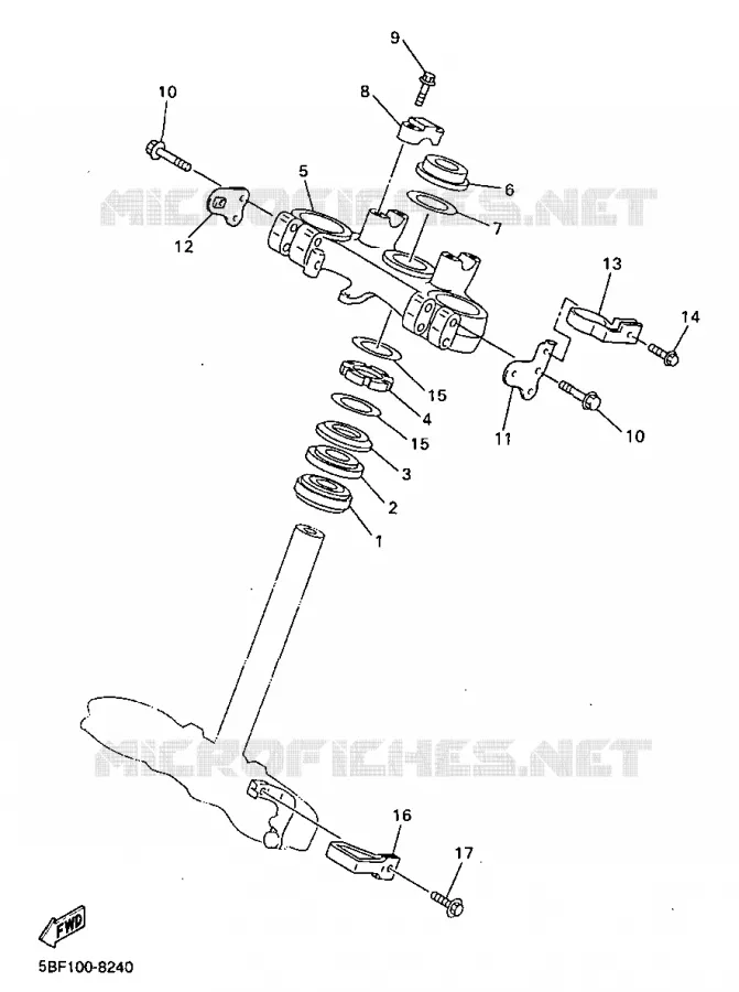 DIRECTION Yamaha MOTO 400 1998 WRF  WR400F