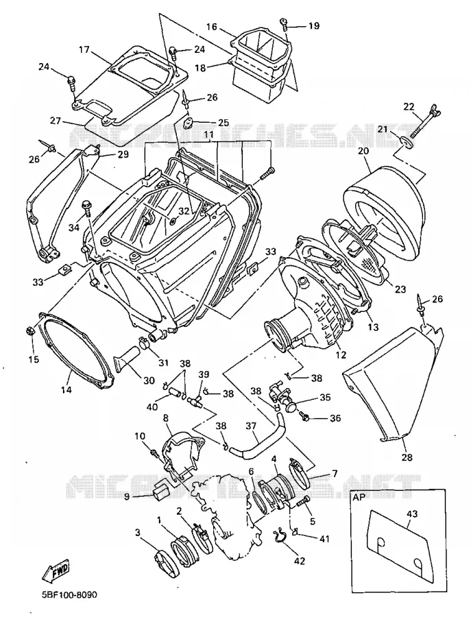 ADMISSION Yamaha MOTO 400 1998 WRF  WR400F