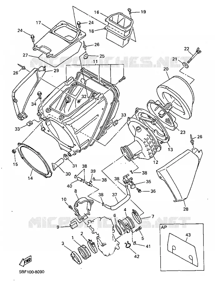 ADMISSION Yamaha MOTO 400 1998 WRF  WR400F