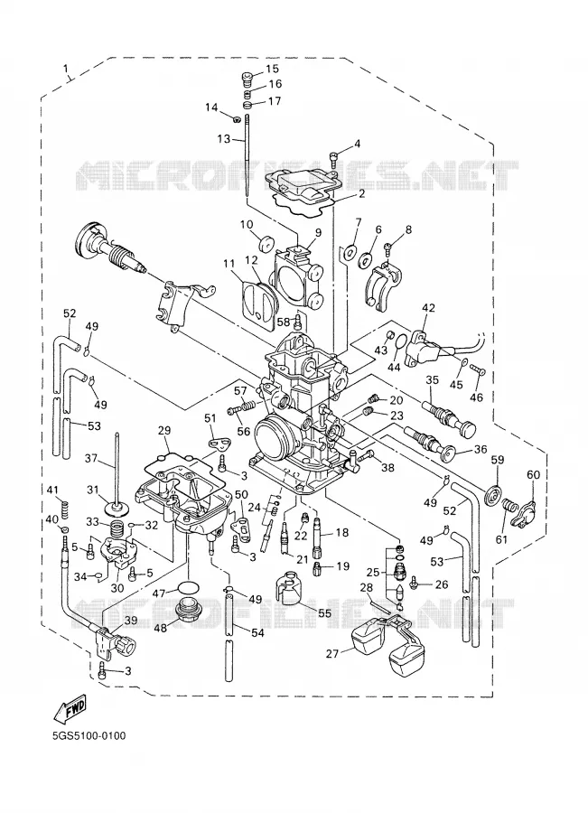 CARBURATEUR Yamaha MOTO 400 2000 WRF  WR400F