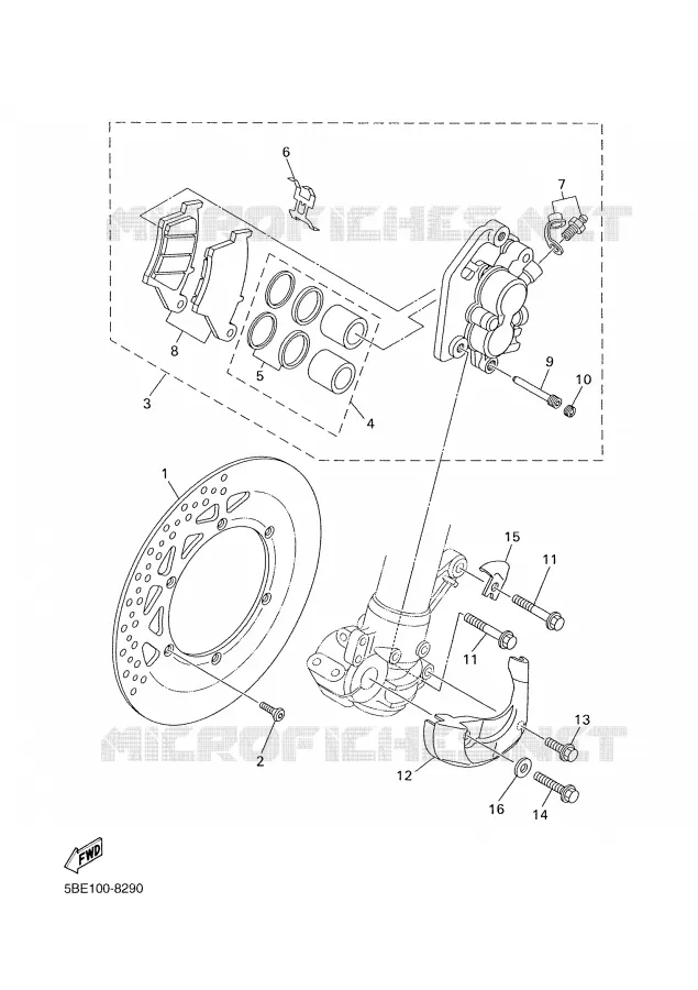 ETRIER DE FREIN AVANT Yamaha MOTO 400 2000 WRF  WR400F