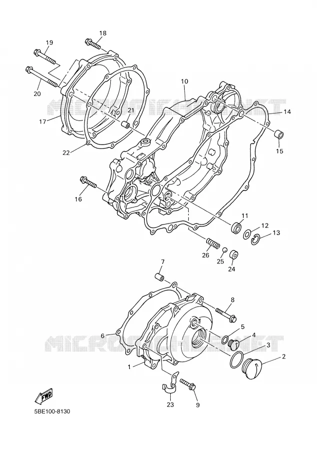 CARTER - MOTEUR 1 Yamaha MOTO 400 2000 WRF  WR400F