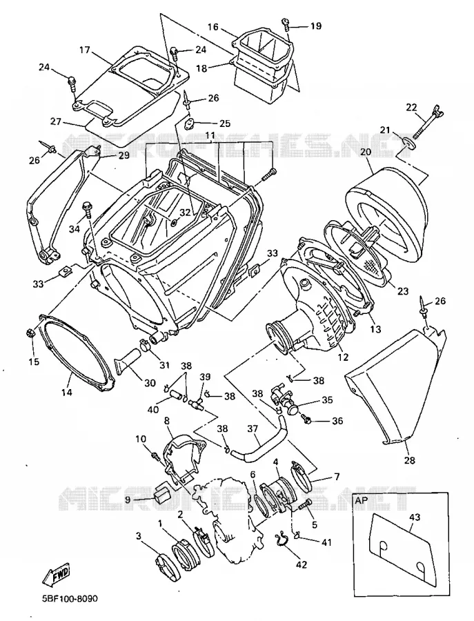 ADMISSION Yamaha MOTO 400 1998 WRF  WR400FK