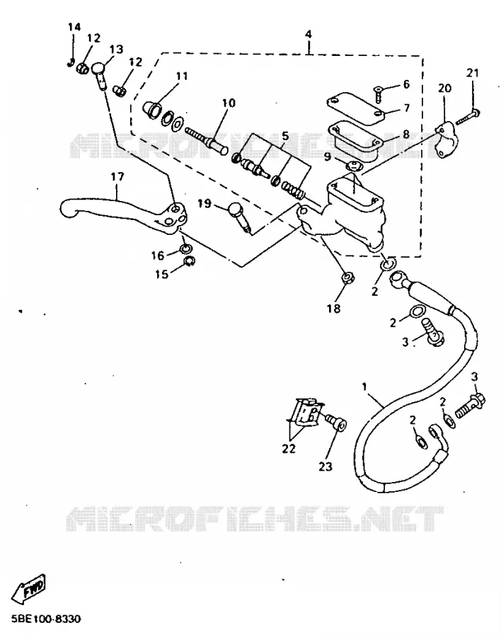 MAITRE CYLINDRE AVANT Yamaha MOTO 400 1998 WRF  WR400FK