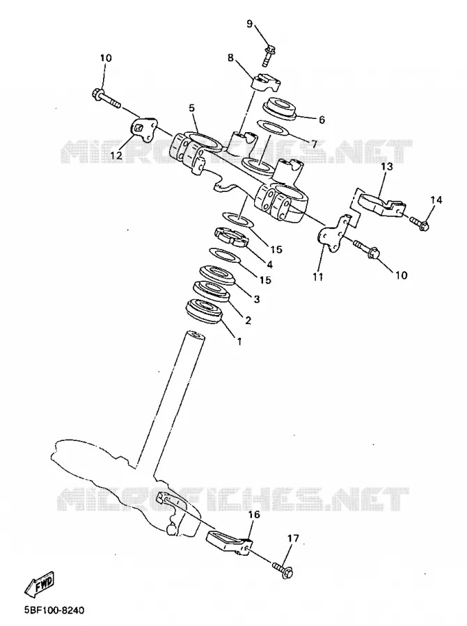 DIRECTION Yamaha MOTO 400 1998 WRF  WR400FK