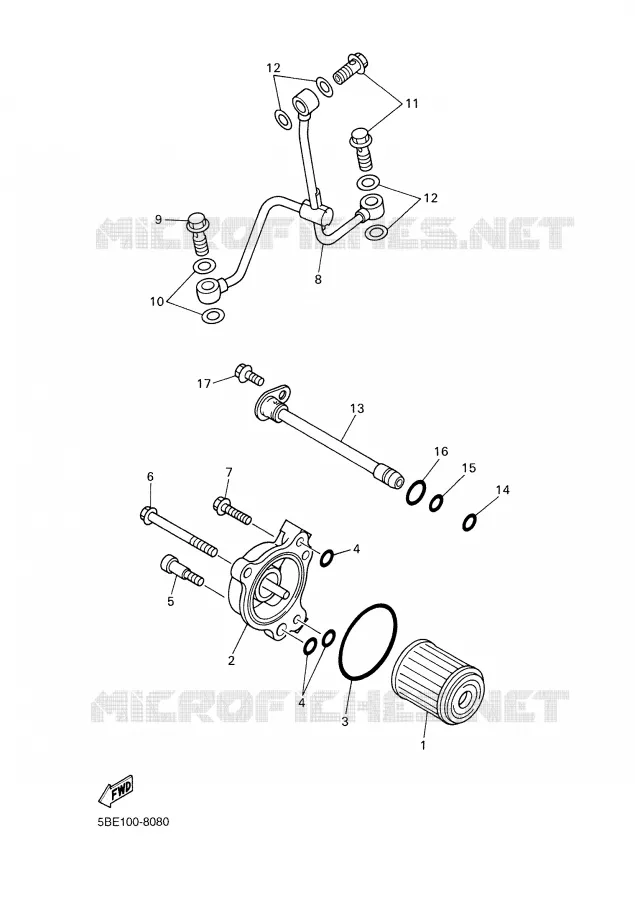FILTRE A HUILE Yamaha MOTO 450 2003 WRF  WR450F