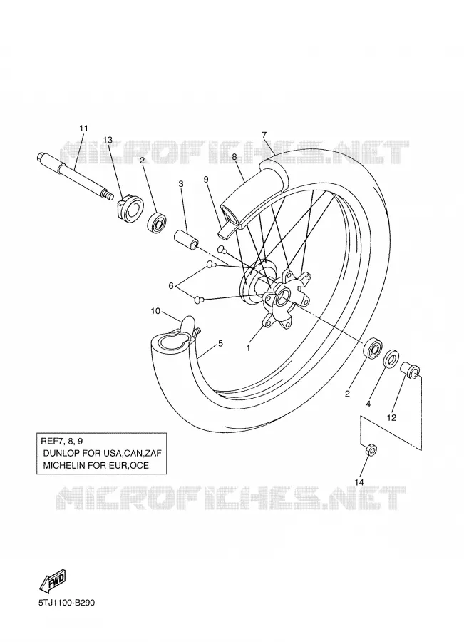 ROUE AVANT Yamaha MOTO 450 2003 WRF  WR450F
