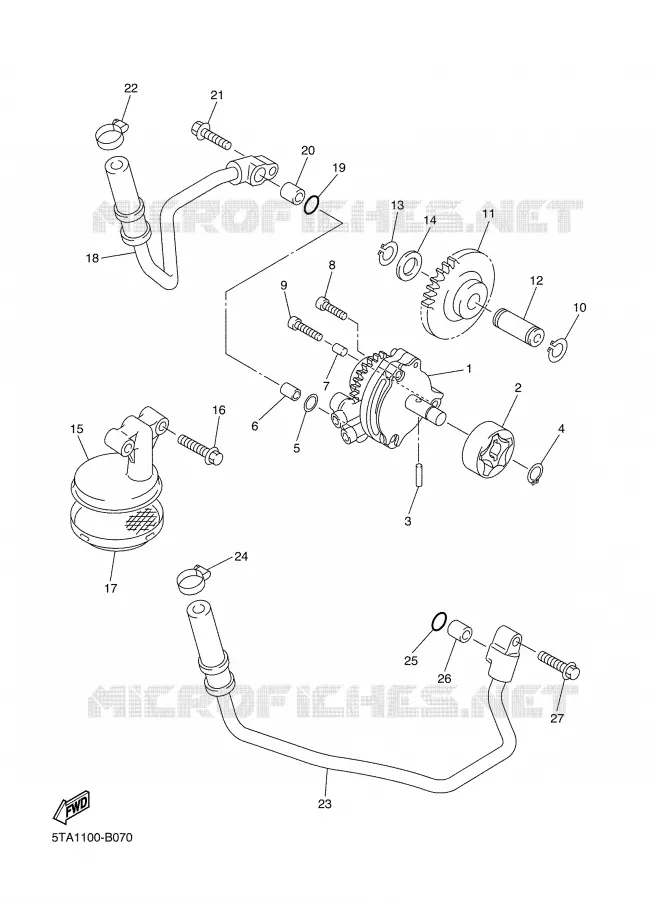 POMPE A HUILE Yamaha MOTO 450 2005 WRF  WR450F