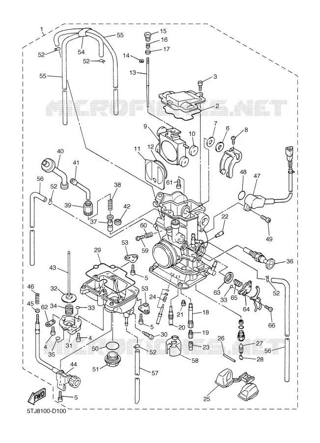 CARBURATEUR Yamaha MOTO 450 2005 WRF  WR450F